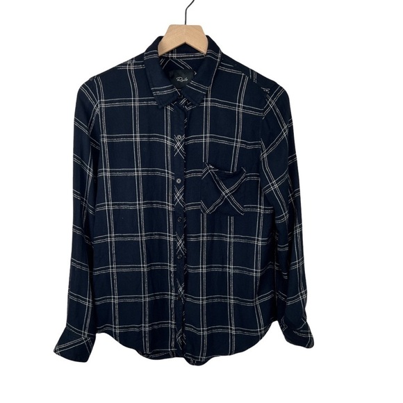 Rails Tops - Rails Hunter Navy Snow Button Down Shirt